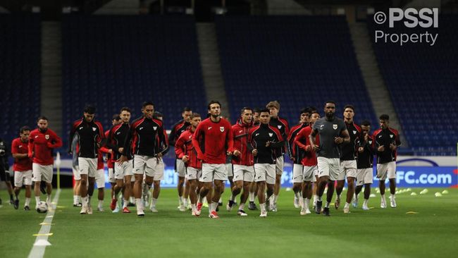 Pemain Timnas Indonesia berlatih jelang laga Kualifikasi Piala Dunia 2026